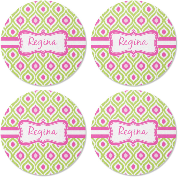 Ogee Ikat Coaster Round Rubber Back - Apvl