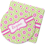 Ogee Ikat Rubber Backed Coaster (Personalized)