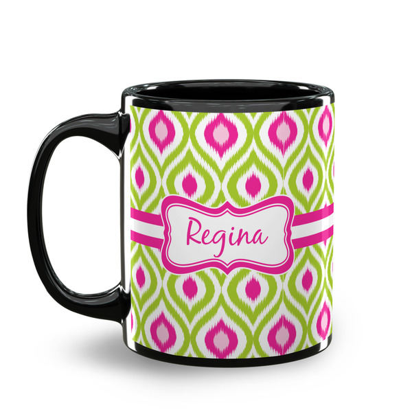 Ogee Ikat Coffee Mug - 11 oz - Black