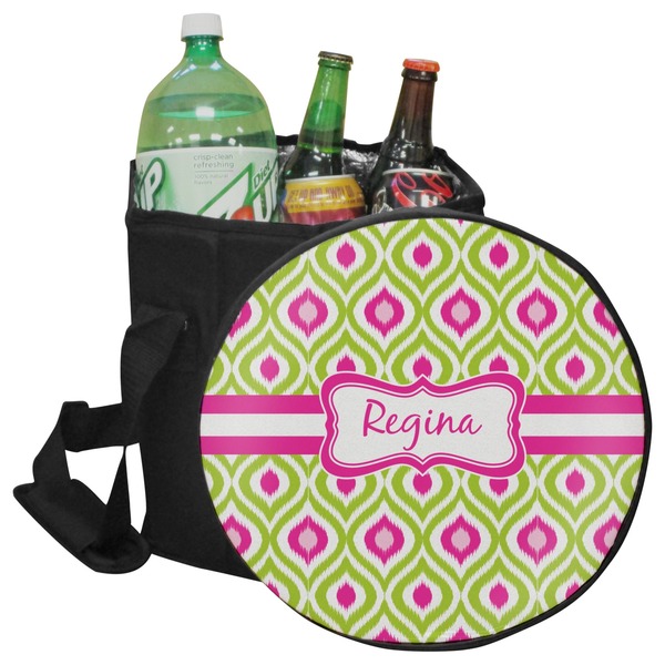 Custom Ogee Ikat Collapsible Cooler & Seat (Personalized)