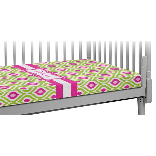 Custom Ogee Ikat Crib Fitted Sheet (Personalized)