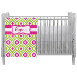 Ogee Ikat Crib Comforter / Quilt (Personalized)