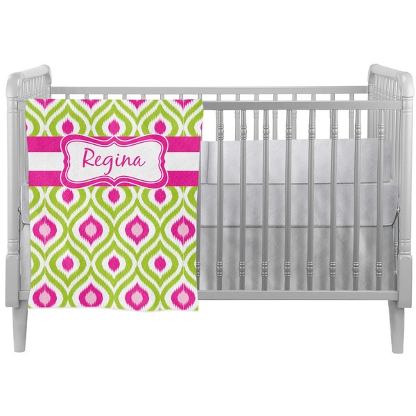 Custom Ogee Ikat Crib Comforter / Quilt (Personalized)