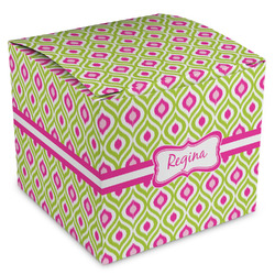Ogee Ikat Cube Favor Gift Boxes (Personalized)