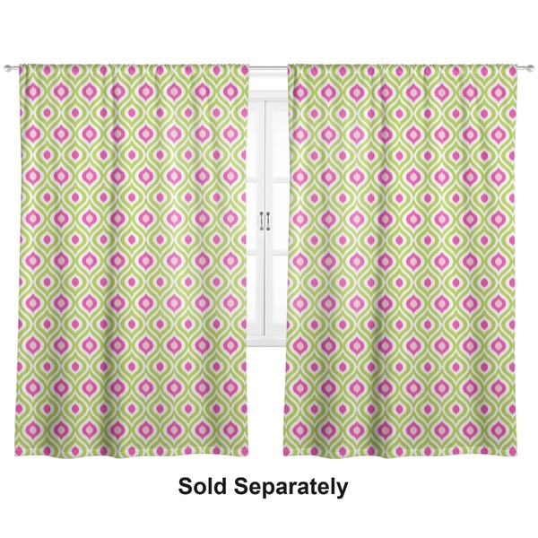Custom Ogee Ikat Curtain Panel - Custom Size