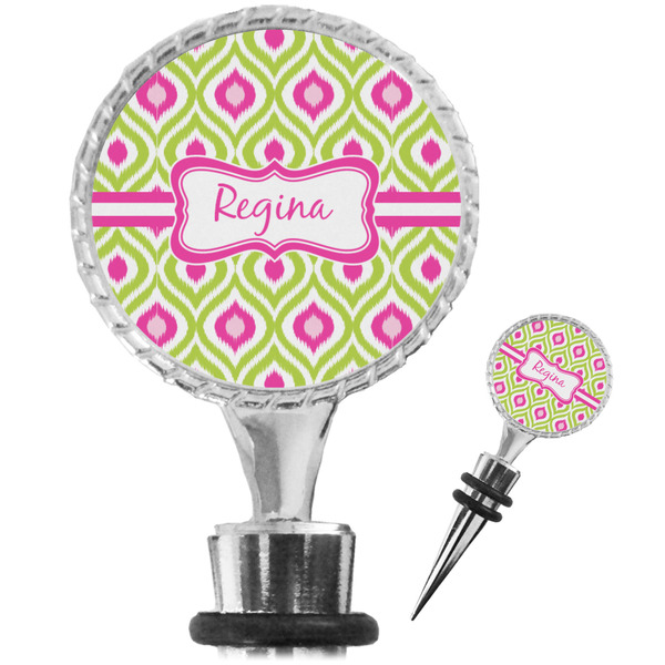 Custom Ogee Ikat Wine Bottle Stopper (Personalized)