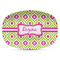 Ogee Ikat Plastic Platter - Microwave & Oven Safe Composite Polymer (Personalized)