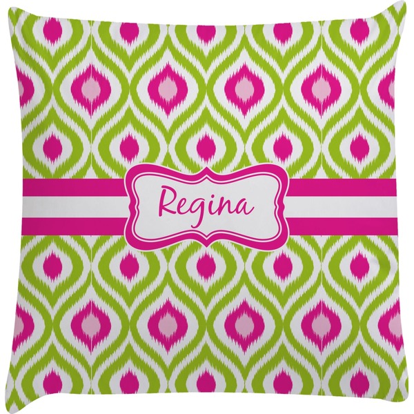 Custom Ogee Ikat Decorative Pillow Case (Personalized)