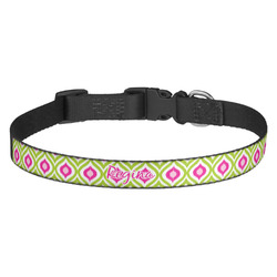 Ogee Ikat Dog Collar - Medium (Personalized)