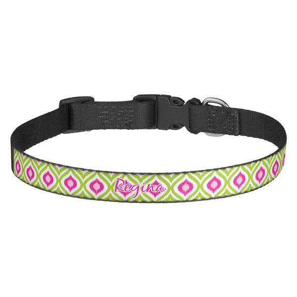 Custom Ogee Ikat Dog Collar - Medium (Personalized)