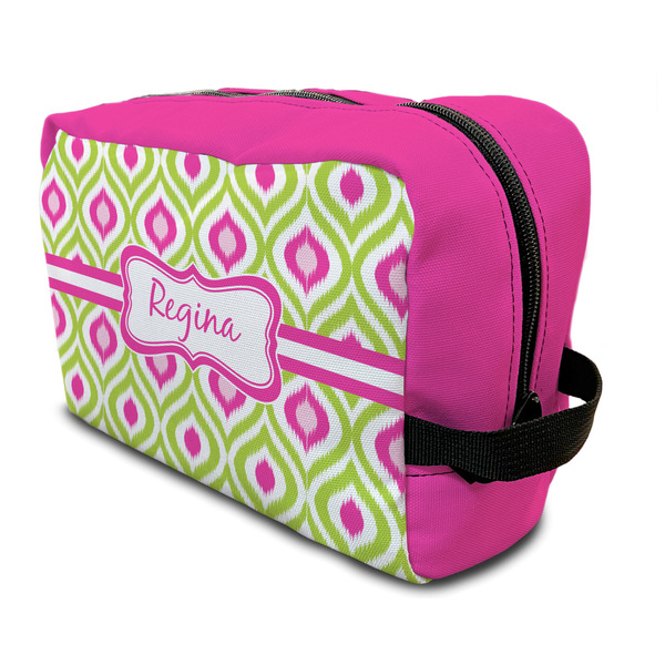 Custom Ogee Ikat Toiletry Bag / Dopp Kit (Personalized)