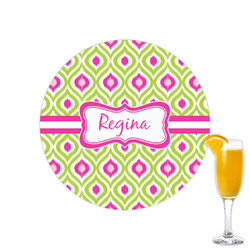 Ogee Ikat Printed Drink Topper - 2.15" (Personalized)