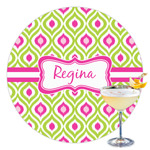 Ogee Ikat Printed Drink Topper - 3.5" (Personalized)