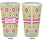 Ogee Ikat Pint Glass - Full Color - Front & Back Views