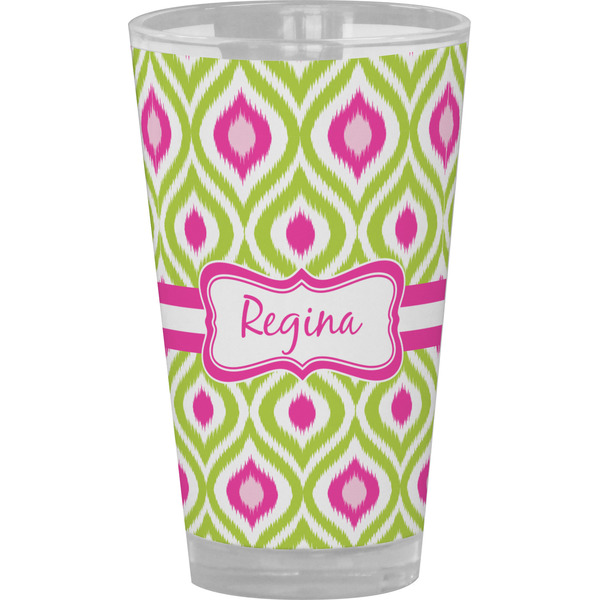 Custom Ogee Ikat Pint Glass - Full Color (Personalized)