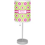 Ogee Ikat 7" Drum Lamp with Shade Linen (Personalized)