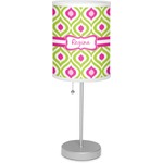 Ogee Ikat Lamp with Drum Shade (Personalized)