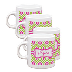 Ogee Ikat Single Shot Espresso Cups - Set of 4 (Personalized)