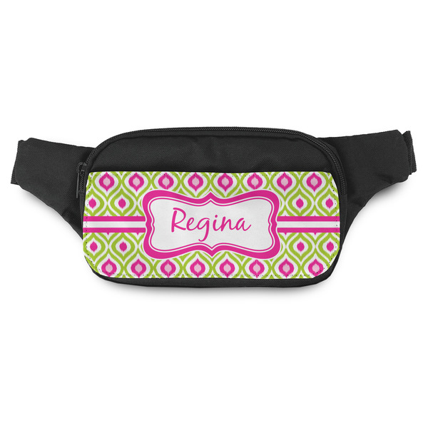 Custom Ogee Ikat Fanny Pack - Modern Style (Personalized)