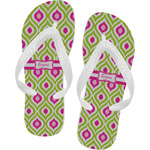 Ogee Ikat Flip Flops - Medium (Personalized)