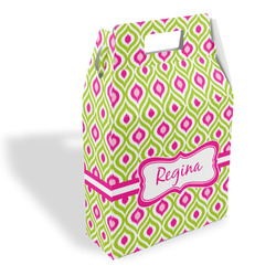Ogee Ikat Gable Favor Box (Personalized)