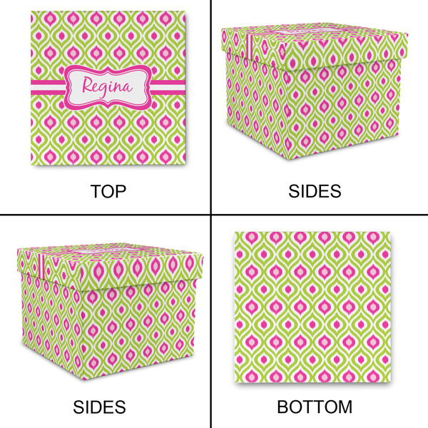 Ogee Ikat Gift Boxes with Lid - Canvas Wrapped - X-Large - Approval