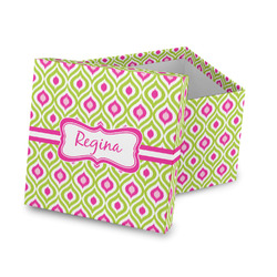 Ogee Ikat Gift Box with Lid - Canvas Wrapped (Personalized)