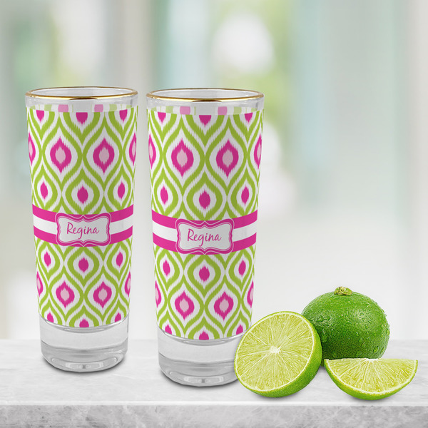 Ogee Ikat Glass Shot Glass - 2 oz - LIFESTYLE