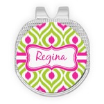 Ogee Ikat Golf Ball Marker - Hat Clip - Silver