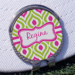 Ogee Ikat Golf Ball Marker - Hat Clip