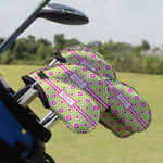 Ogee Ikat Golf Club Iron Cover - Set of 9 (Personalized)