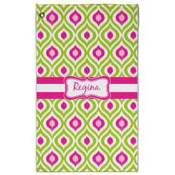 Ogee Ikat Golf Towel - Poly-Cotton Blend w/ Name or Text