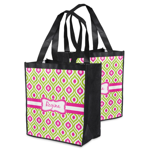 Ogee Ikat Grocery Bag - MAIN
