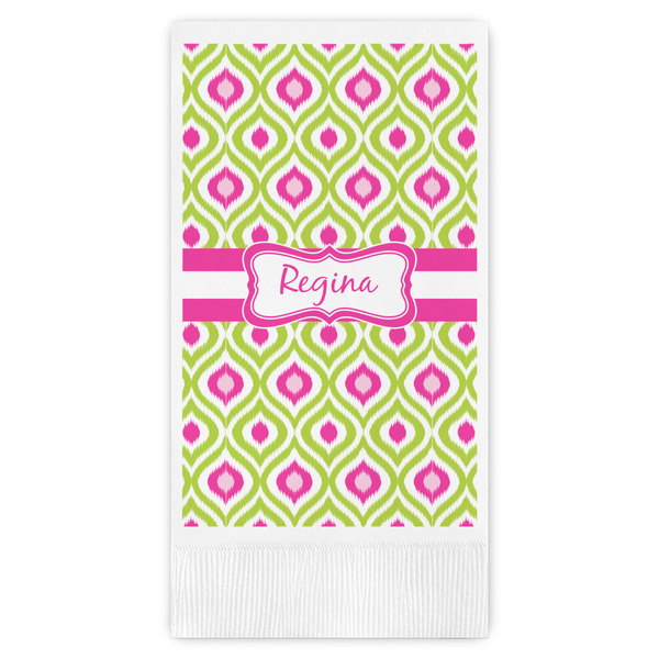 Custom Ogee Ikat Guest Towels - Full Color (Personalized)
