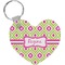 Ogee Ikat Heart Keychain (Personalized)