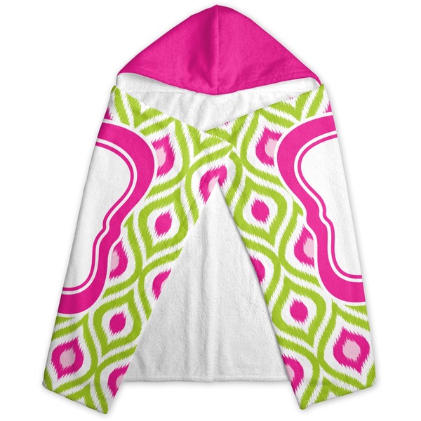 Ogee Ikat Hooded Towel - Folded