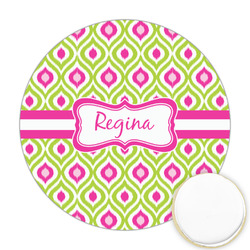 Ogee Ikat Printed Cookie Topper - Round (Personalized)