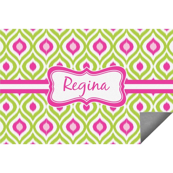 Custom Ogee Ikat Indoor / Outdoor Rug - 3'x5' (Personalized)