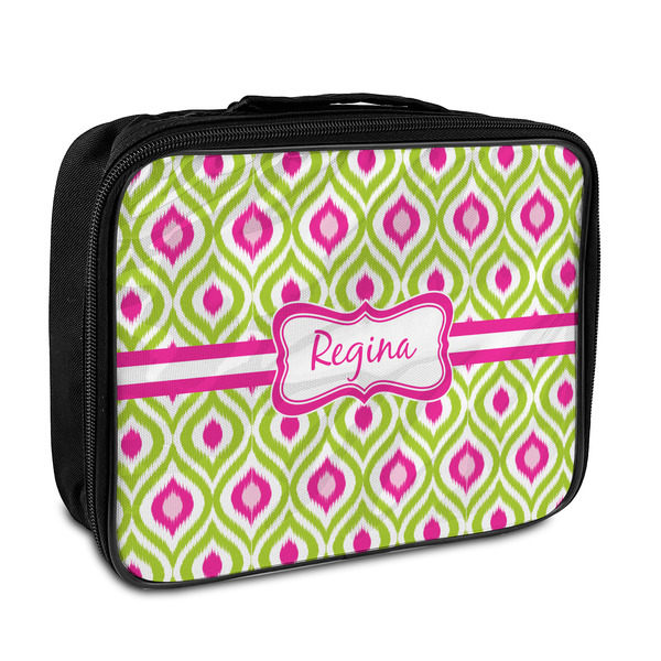 Custom Ogee Ikat Insulated Lunch Bag (Personalized)