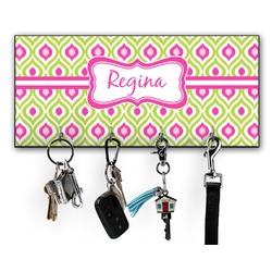 Ogee Ikat Key Hanger w/ 4 Hooks w/ Name or Text