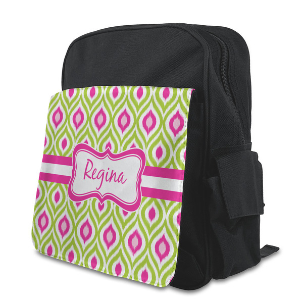 Custom Ogee Ikat Preschool Backpack (Personalized)