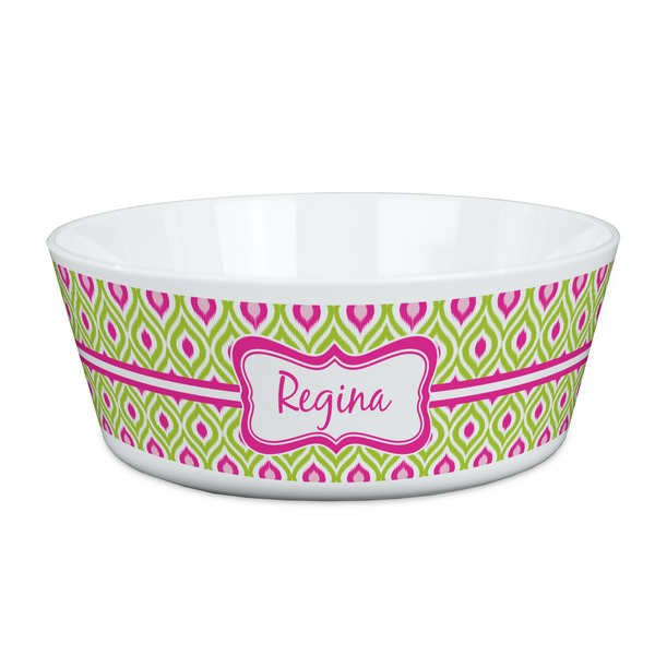 Custom Ogee Ikat Kid's Bowl (Personalized)