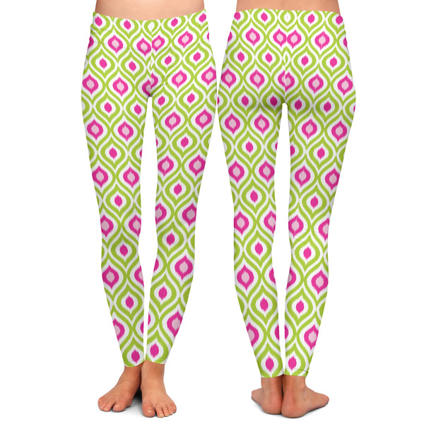 Ogee Ikat Ladies Leggings - Front and Back