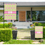 Ogee Ikat Large Garden Flag - Single Sided (Personalized)
