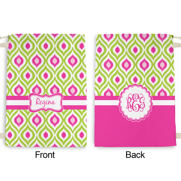Ogee Ikat Large Laundry Bag - Front & Back View