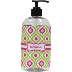 Ogee Ikat Plastic Soap / Lotion Dispenser (Personalized)