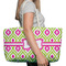 Ogee Ikat Large Rope Tote Bag - In Context View