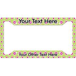 Ogee Ikat License Plate Frame - Style A (Personalized)