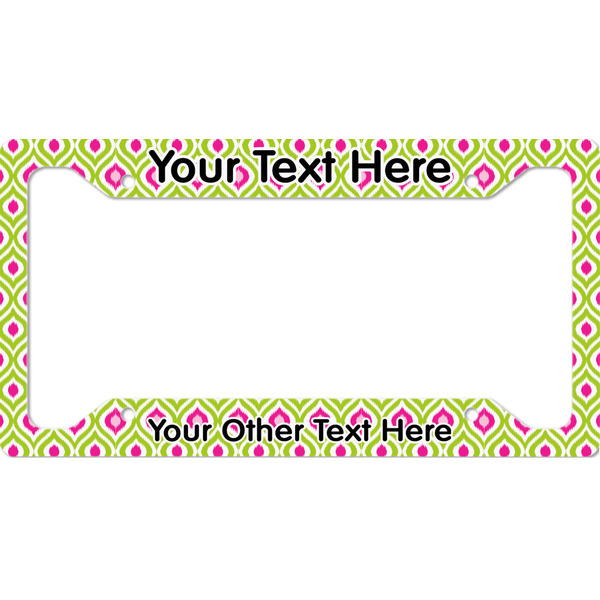 Custom Ogee Ikat License Plate Frame (Personalized)