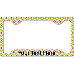 Ogee Ikat License Plate Frame - Style C (Personalized)